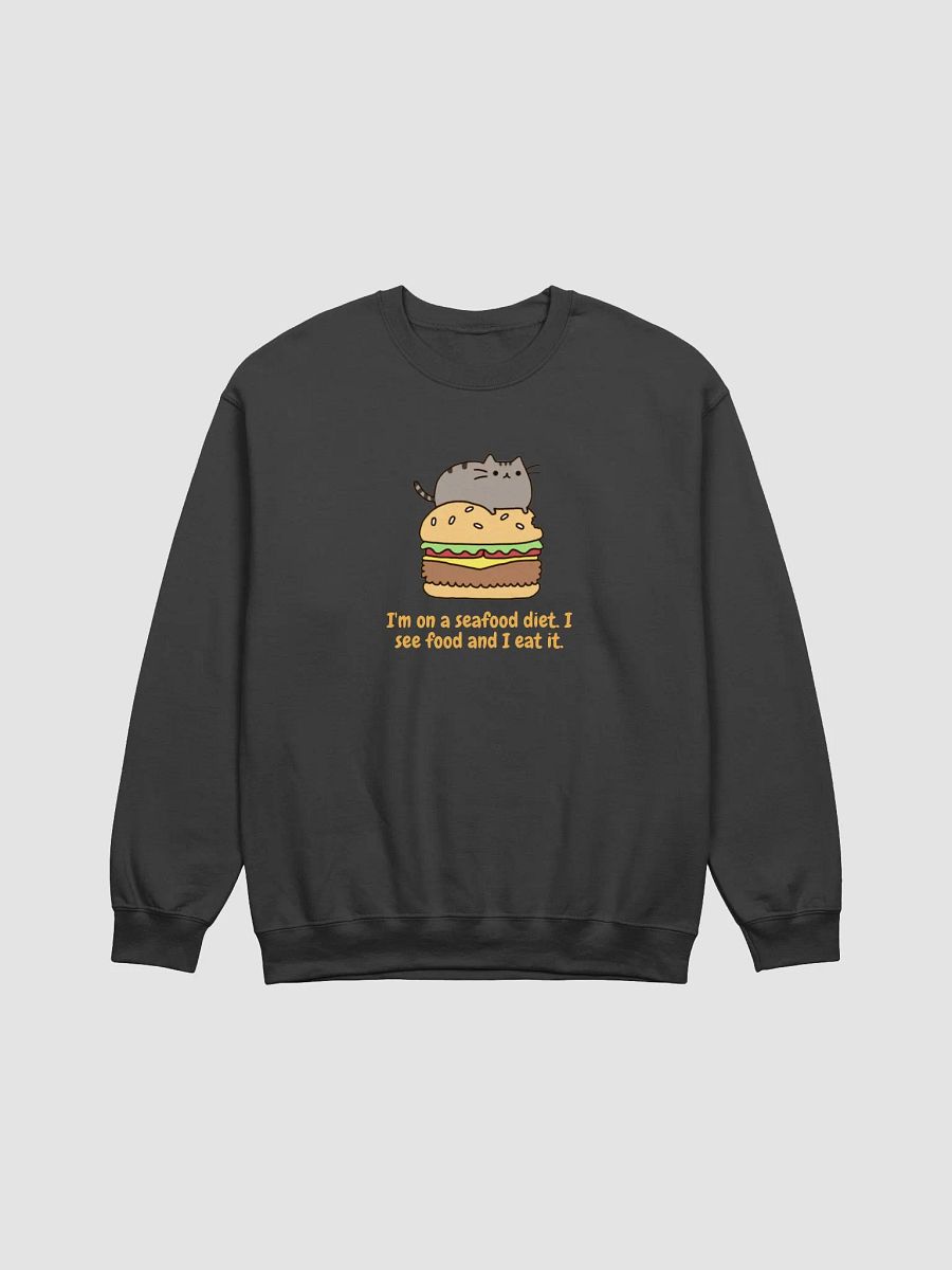 Seafood Diet Cat Crewneck Sweatshirt product image (1)