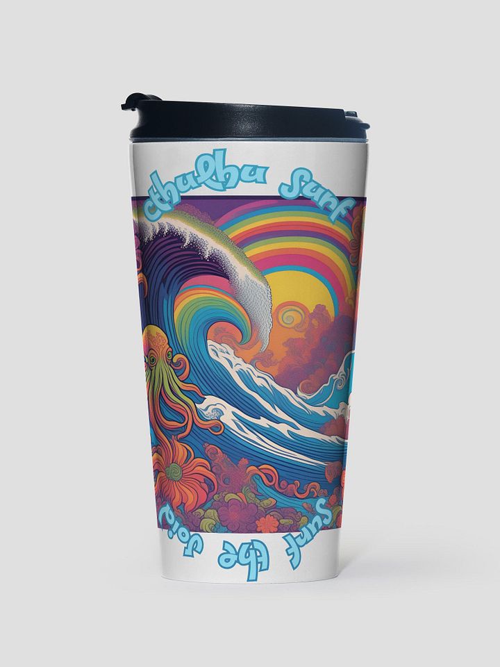 Stainless Steel 15oz Travel Cup black lid 03a product image (1)