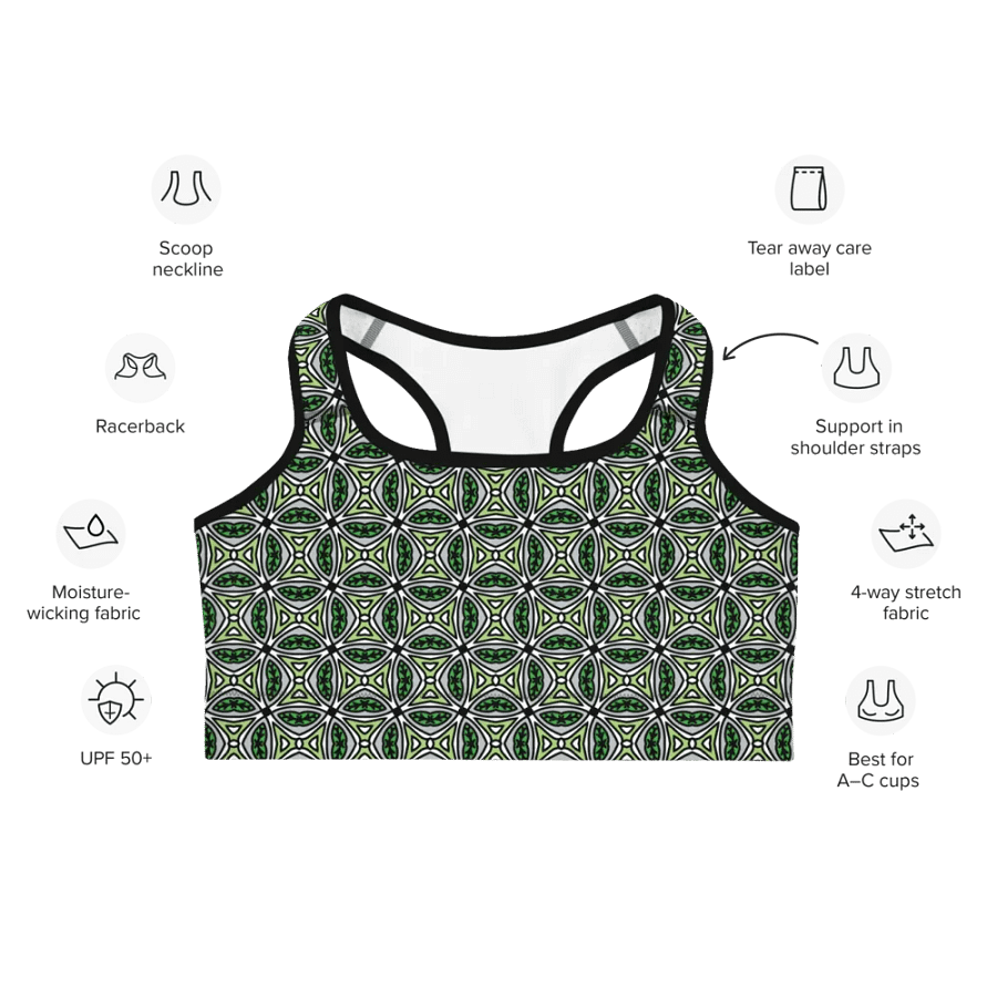 Aromantic Abstract (2) - Sports Bra product image (7)