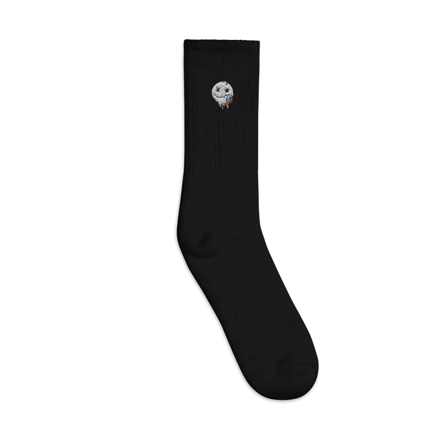 Melting Smiles Embroidered Crew Socks product image (1)