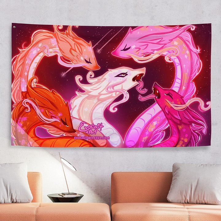 Fantasy Hydra Lesbian Subtle Pride Flag product image (1)
