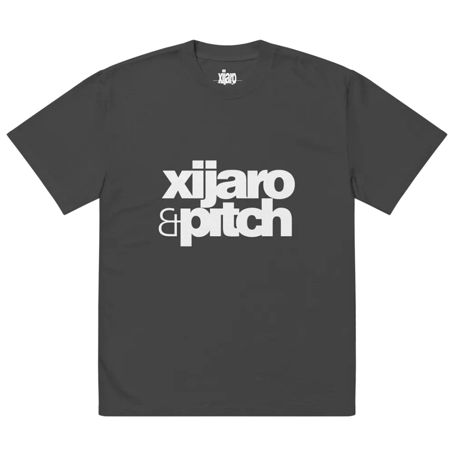 XiJaro & Pitch Premium Oversized Faded T-Shirt (white logo) product image (2)