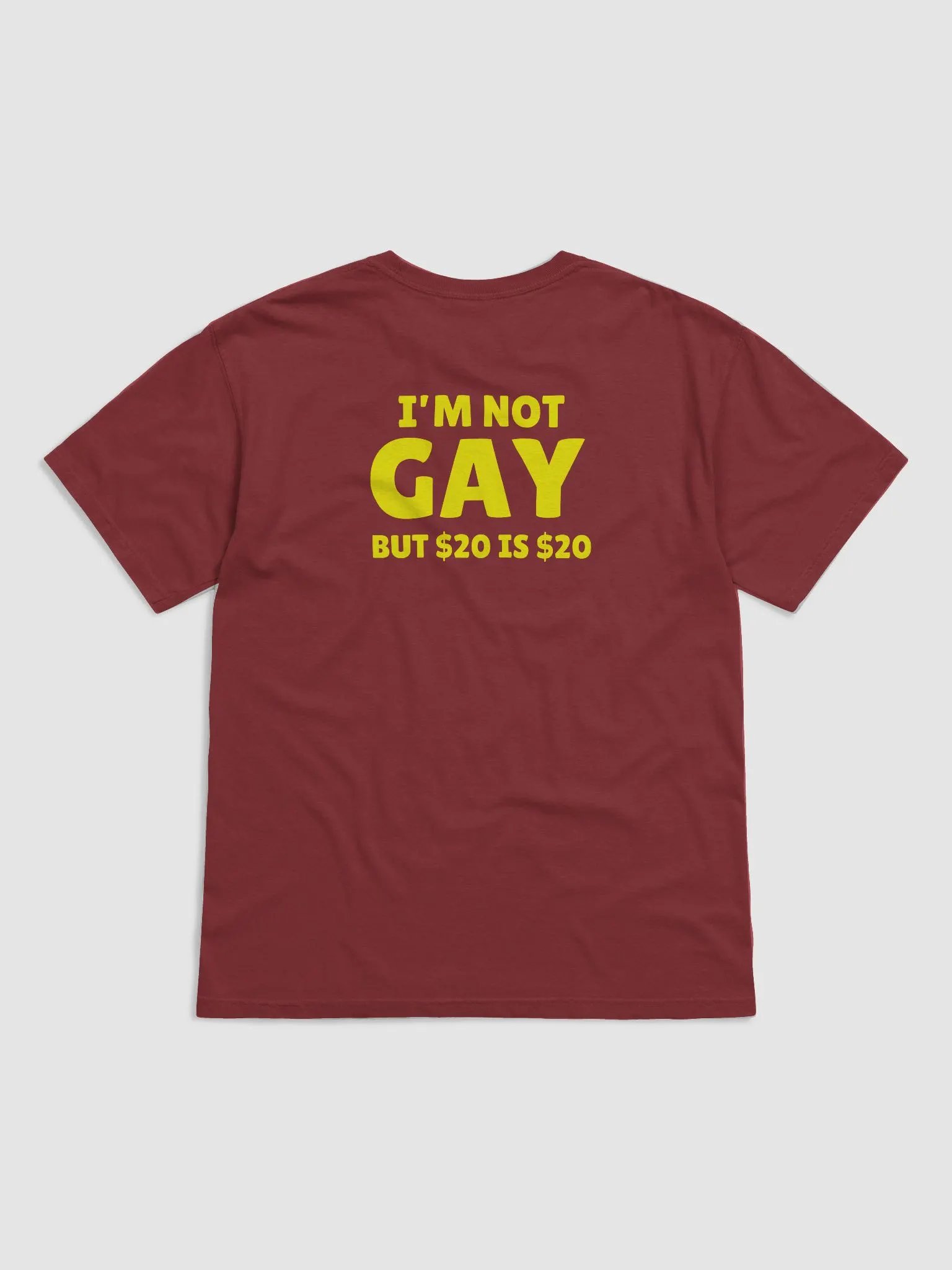 Not Gay But $20 is $20 Back Print Unisex Tee product image (1)