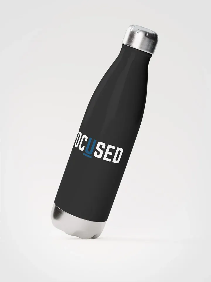 FOCUSED Stainless Steel Water Bottle (Black) product image (2)