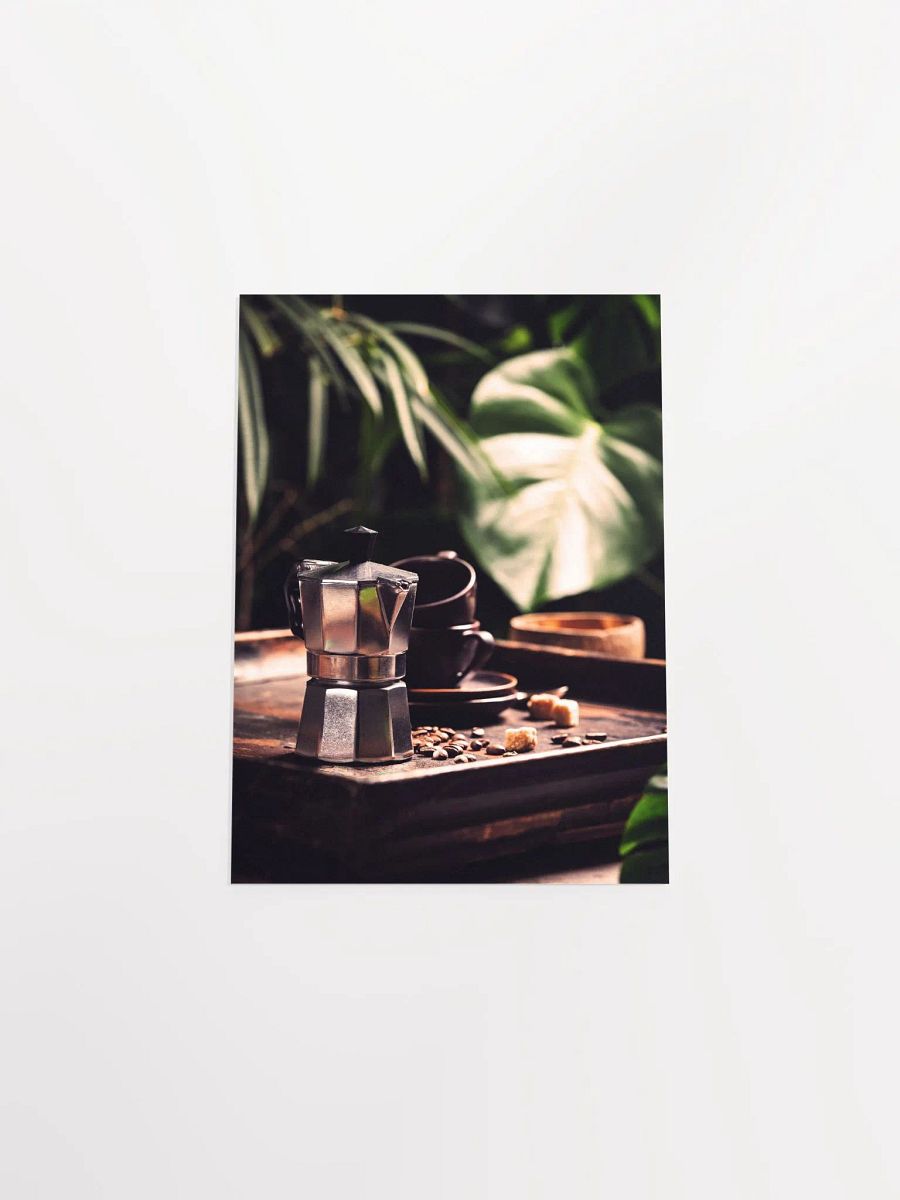 Coffee cups and beans — Photo paper glossy poster. Kitchen decor, coffee poster, coffee print, coffee photo, kitchen art product image (9)