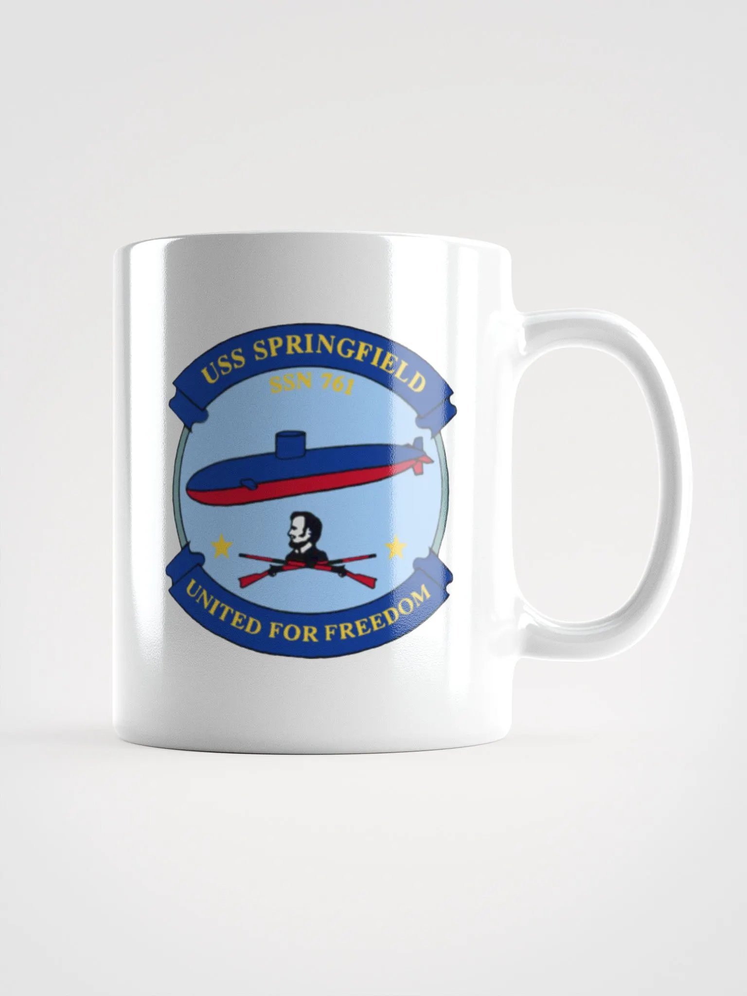 USS Springfield SSN 761 White Coffee Cup product image (1)