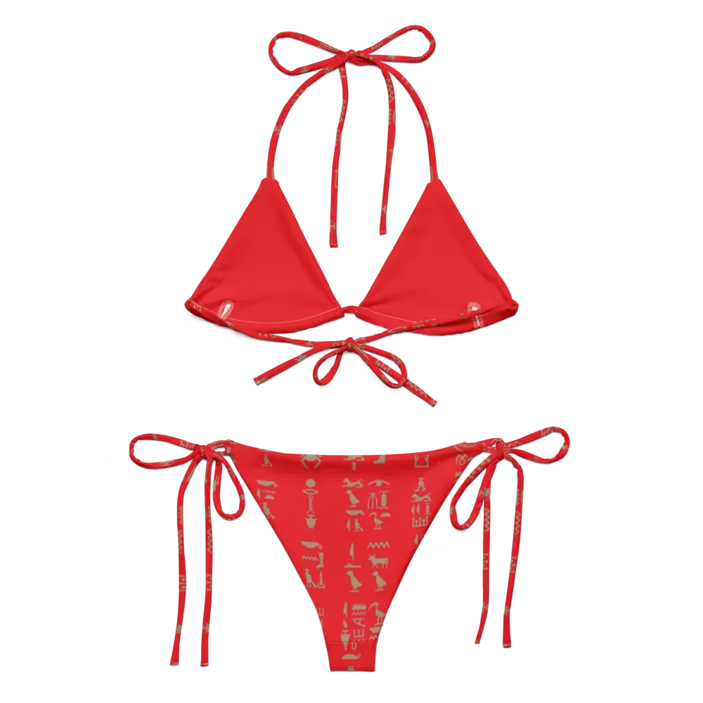 Isis Hieroglyphs Red String Bikini product image (4)