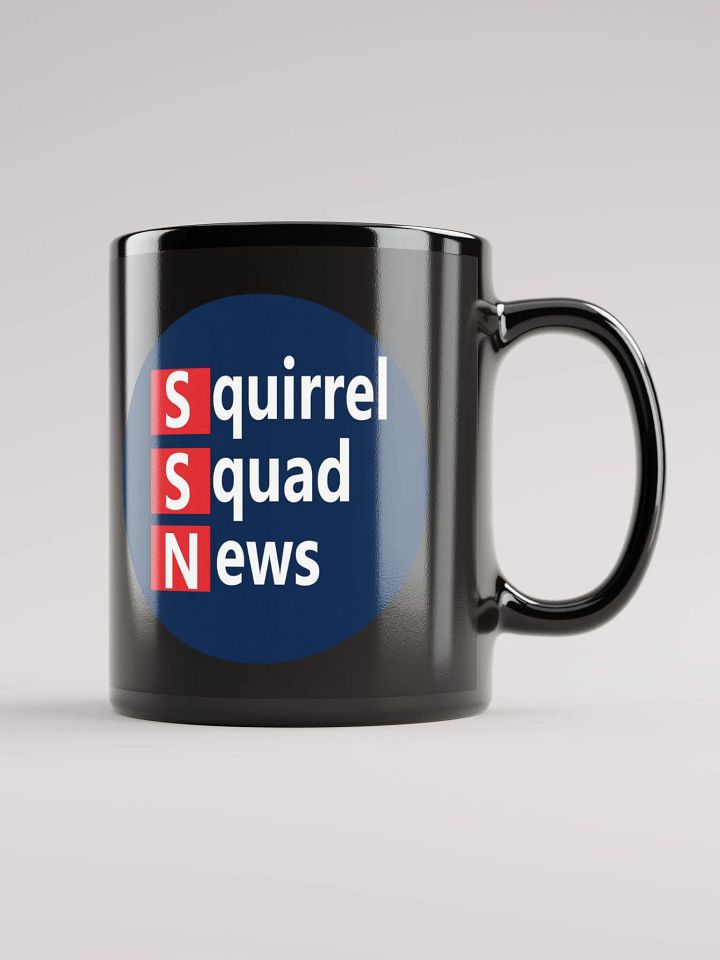SSN Logo Black Glossy Mug Left Handed product image (1)