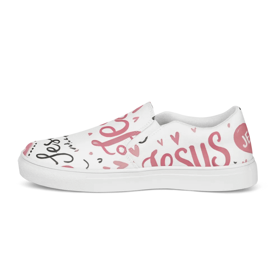 Jesus Is Love Women's Slip-On Canvas Shoes product image (8)