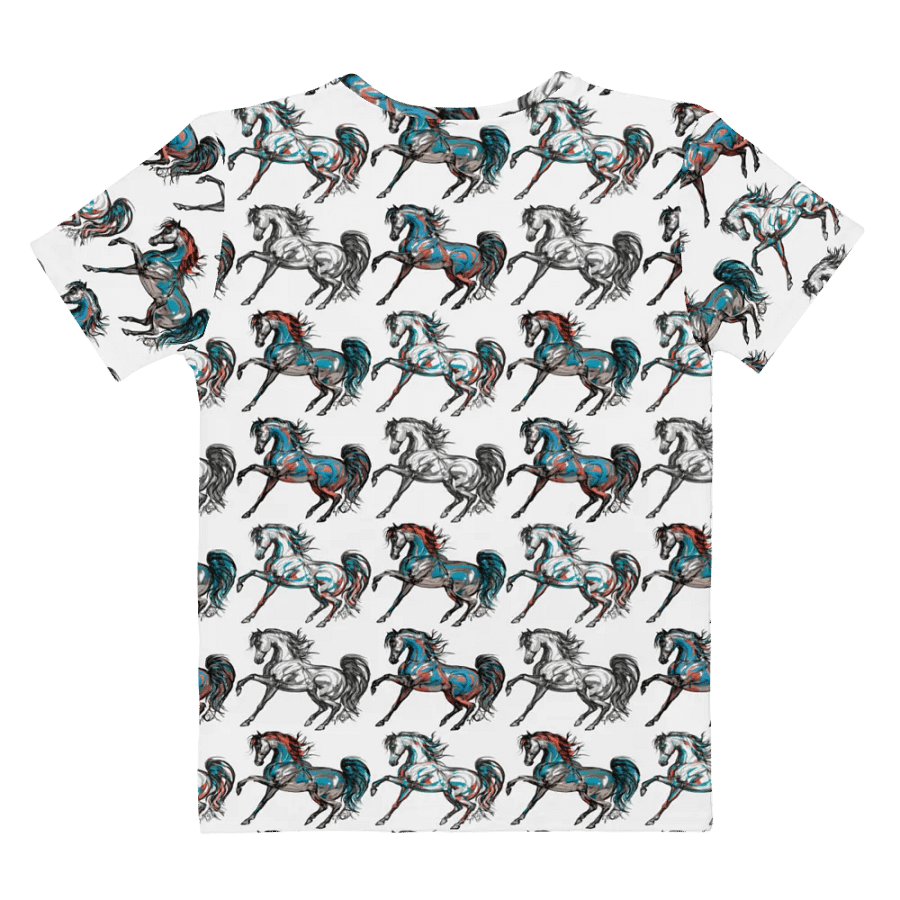 Prancing White Arabian Lady's Short Sleeve Tee product image (8)