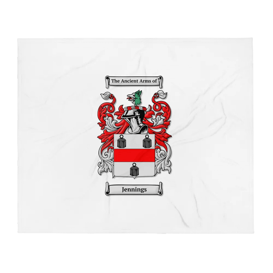 Jennings Family Crest - Throw Blanket product image (1)