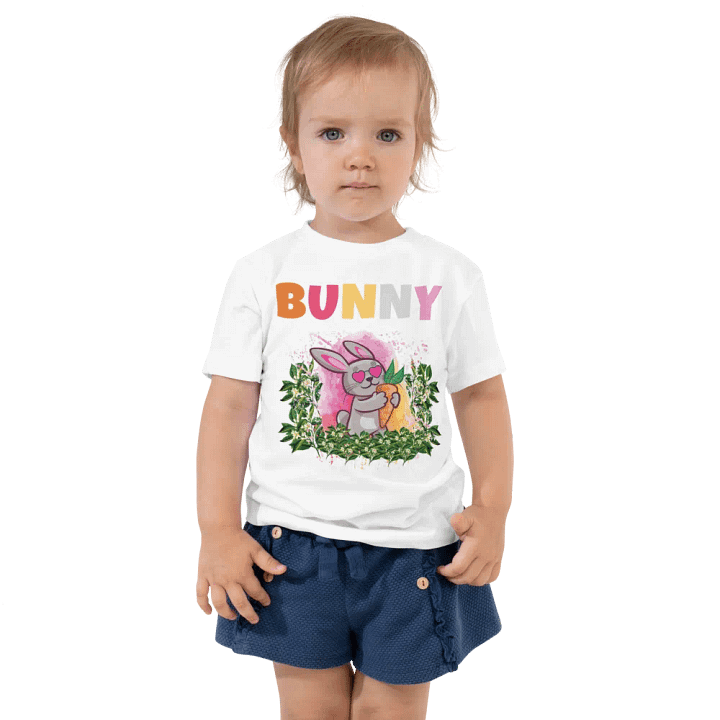 Bunny Cute Funny Colorful Bella+ Canvas Toddler T-Shirt – Best Gift for Boys and Girls product image (2)