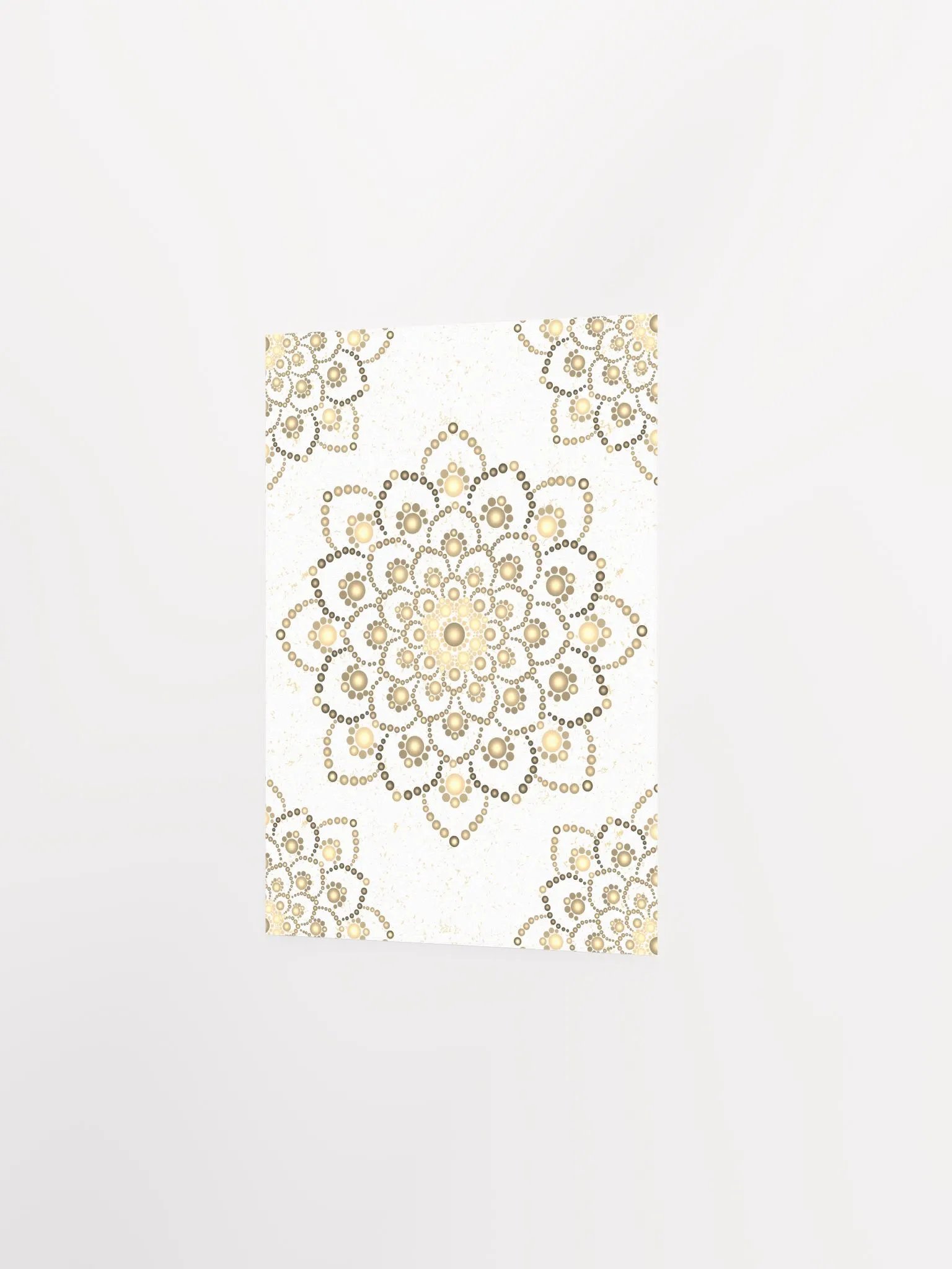Golden-Brown Dot Mandala Enhanced Matte Paper Poster product image (13)