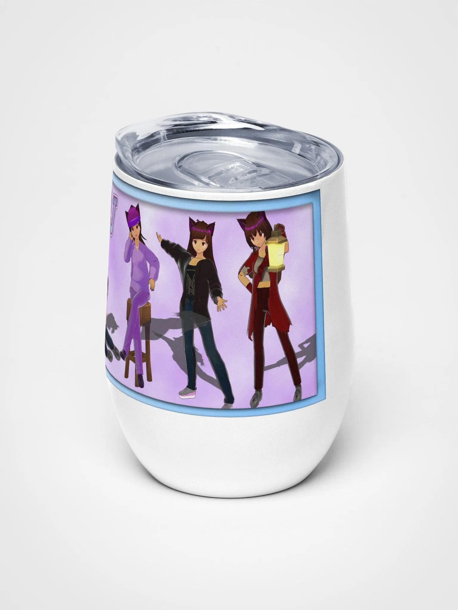 Catgirls Wine Tumbler by Allcolor product image (5)