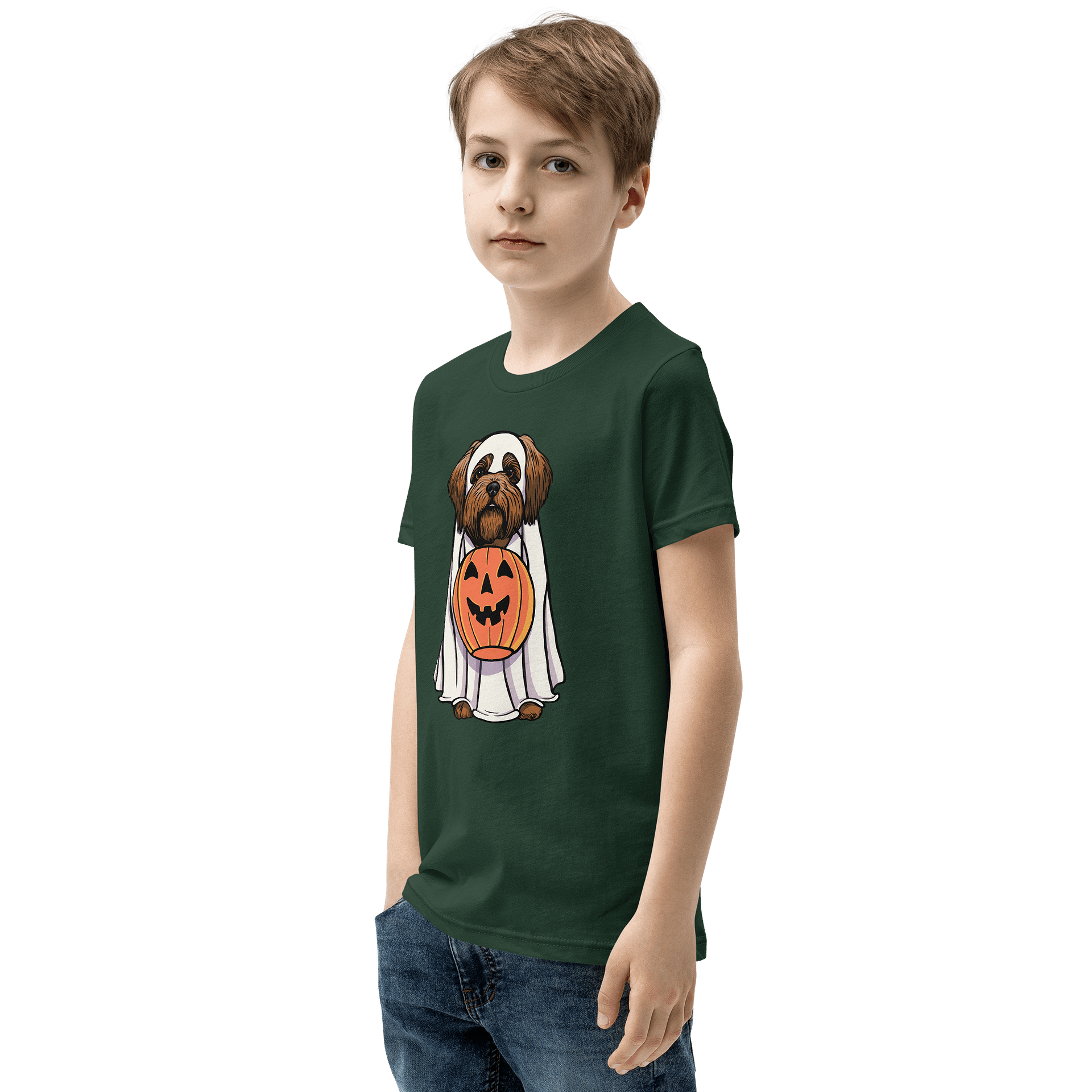 Halloween Shih Tzu(Red) Youth T-Shirt product image (4)