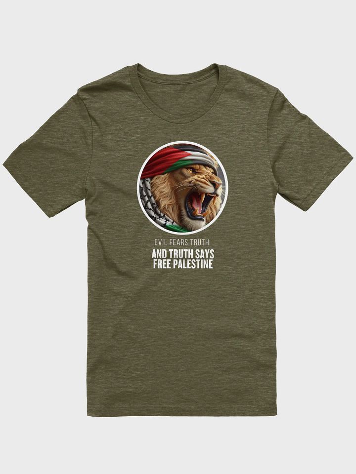 Roaring Truth Lion T-Shirt | evil fears truth and truth says free palestina product image (26)