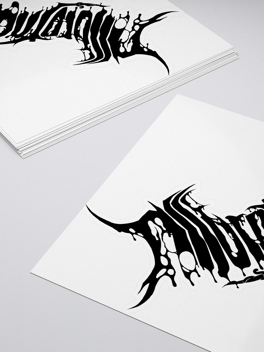 Melted Logo Sticker - Black on white product image (12)