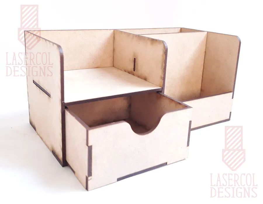 Desk Organizer with drawer - Laser Cut Files product image (3)