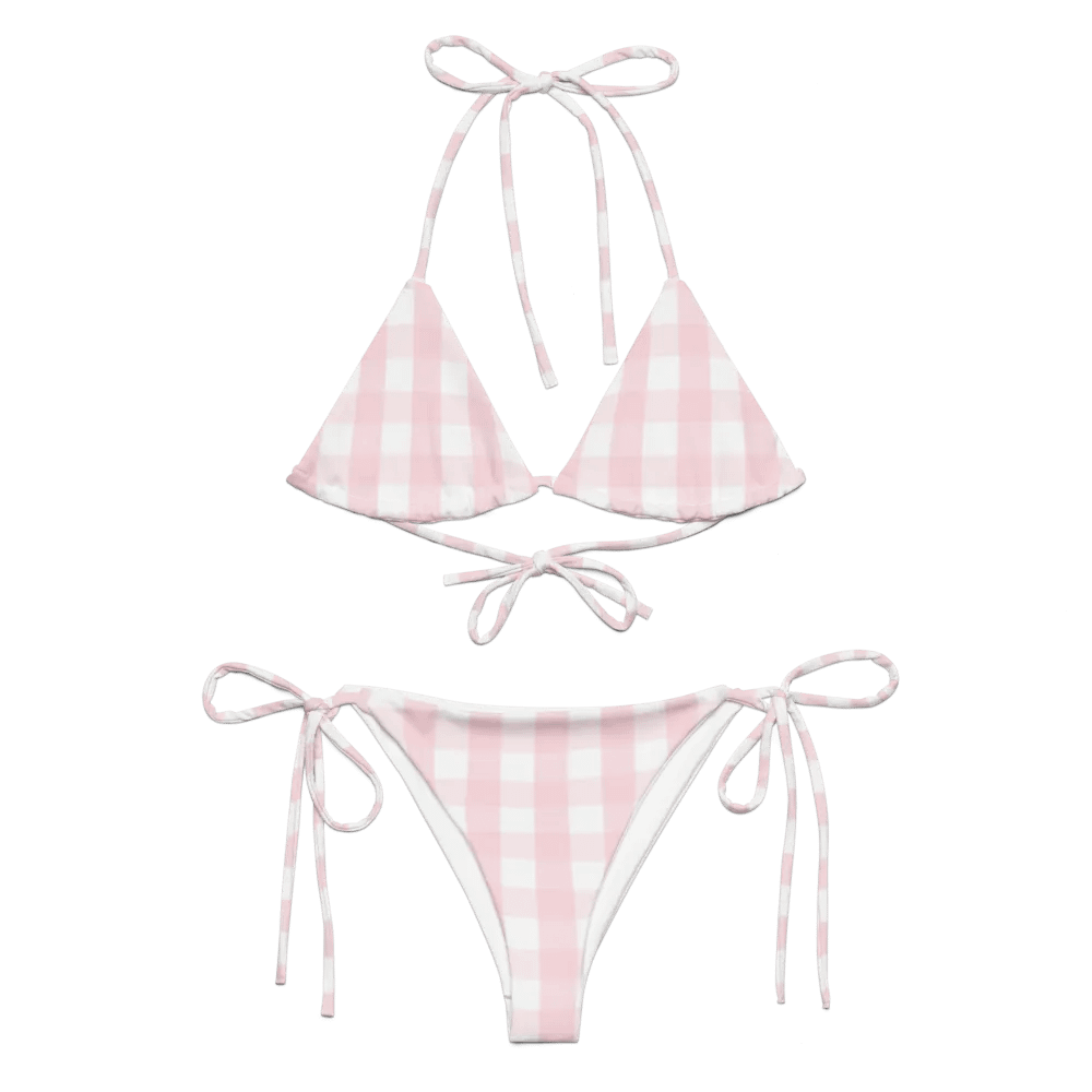 Dreamy Pink Gingham Bikini Set product image (4)