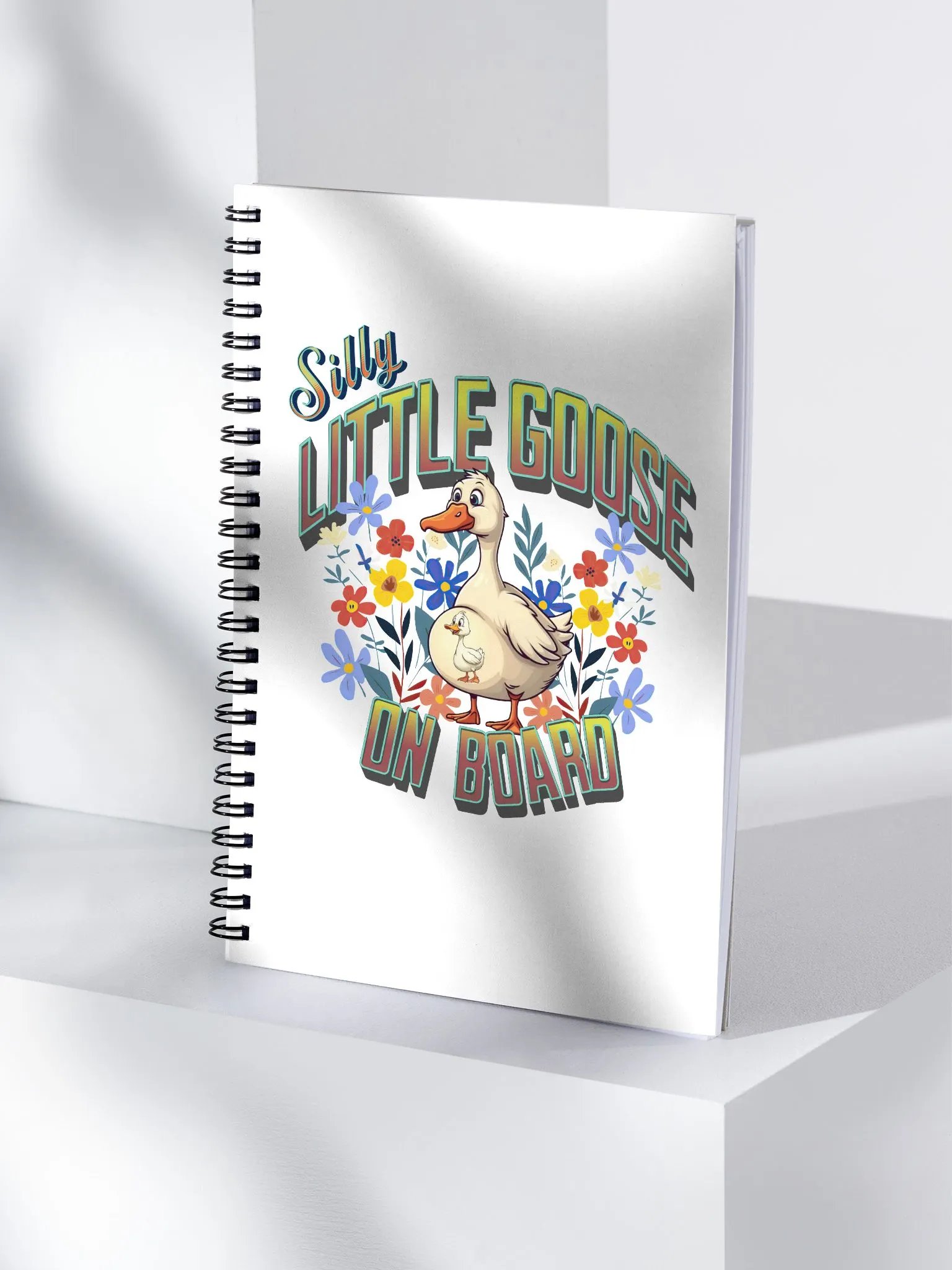 Silly Little Goose On Board Spiral Notebook product image (1)