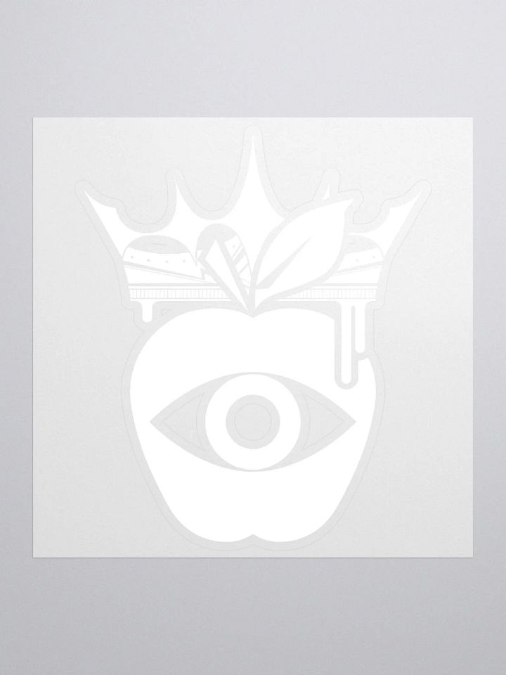 Crowned Apple LARGE (White) ✦ Kiss Cut Stickers product image (2)