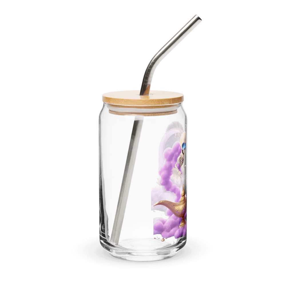 Dreamy & The Lamp 16 oz Glass w/ Lid & Straw product image (4)