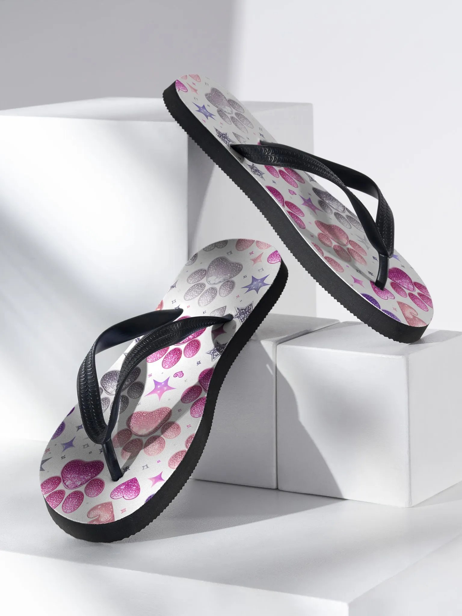 Sparkly Paw Print Flip Flops product image (3)