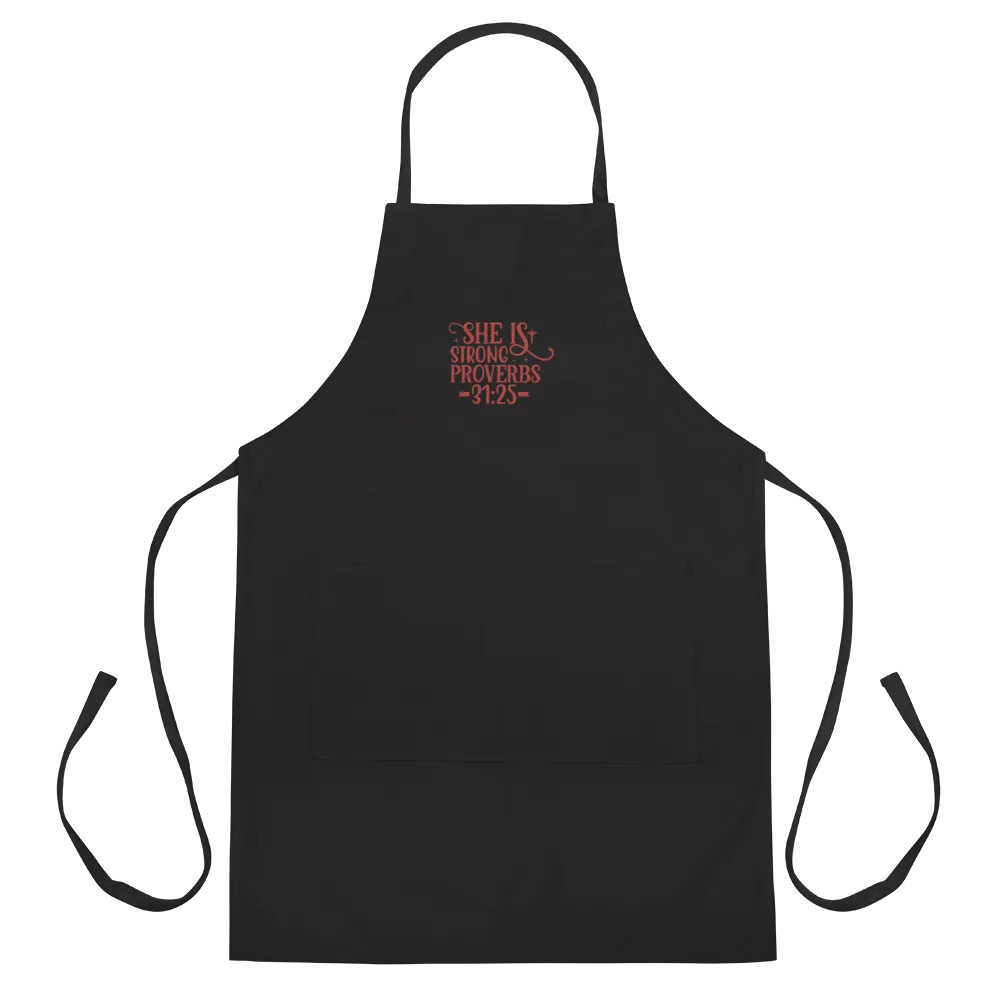 Proverbs 31:25 Embroidered Apron product image (2)