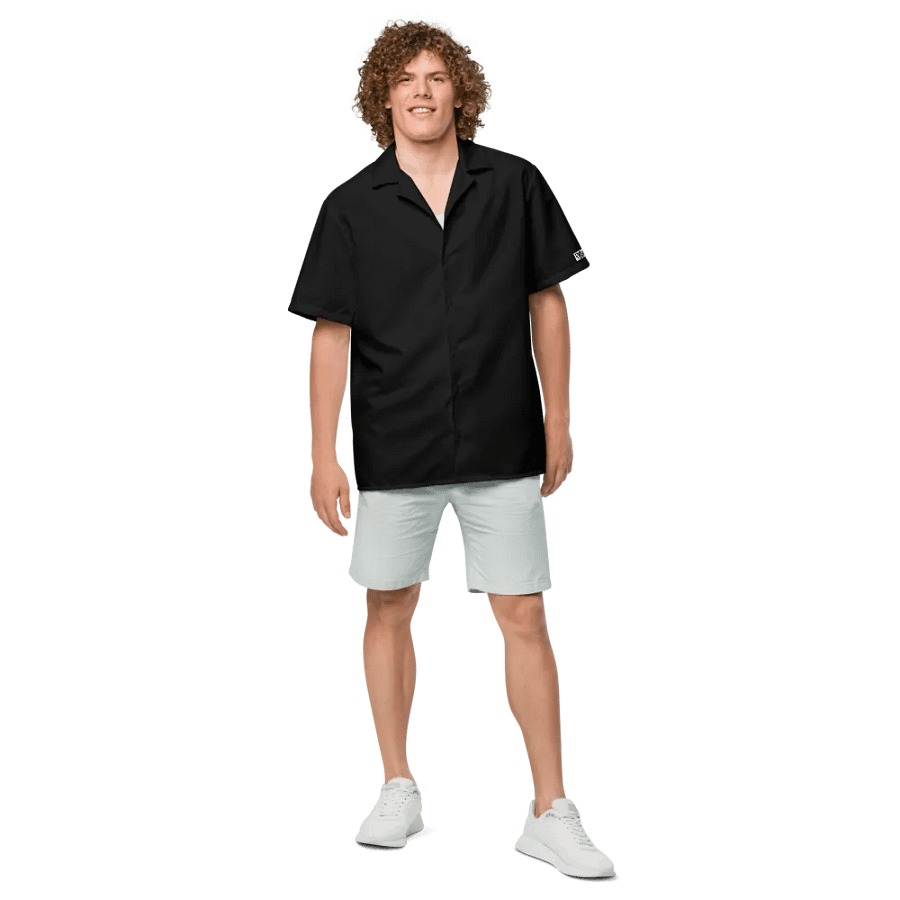 Fistikuts Unisex Button-down Shirt (Black) product image (4)