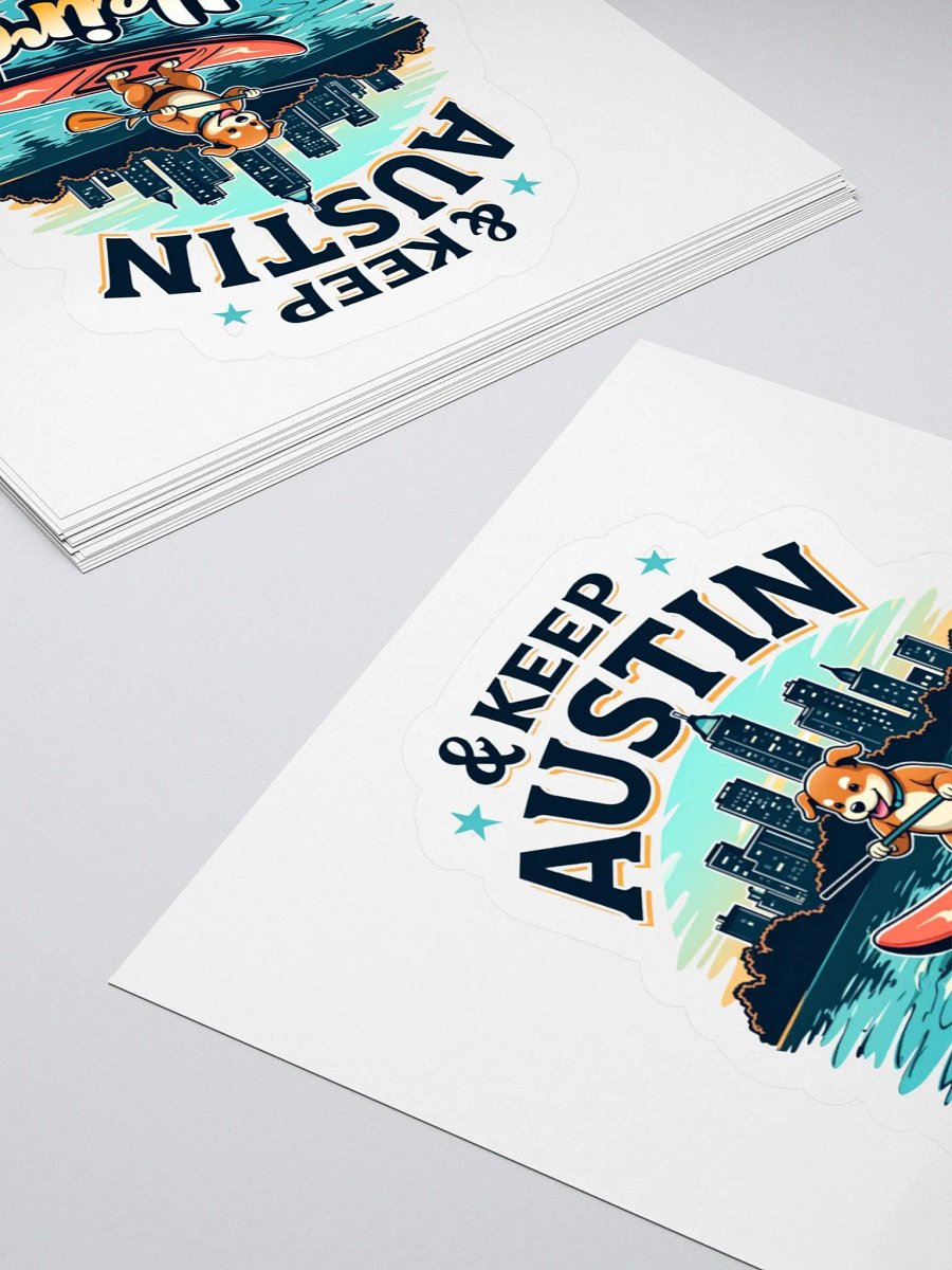 Keep Austin Weird Dog Paddleboarding Sticker product image (14)