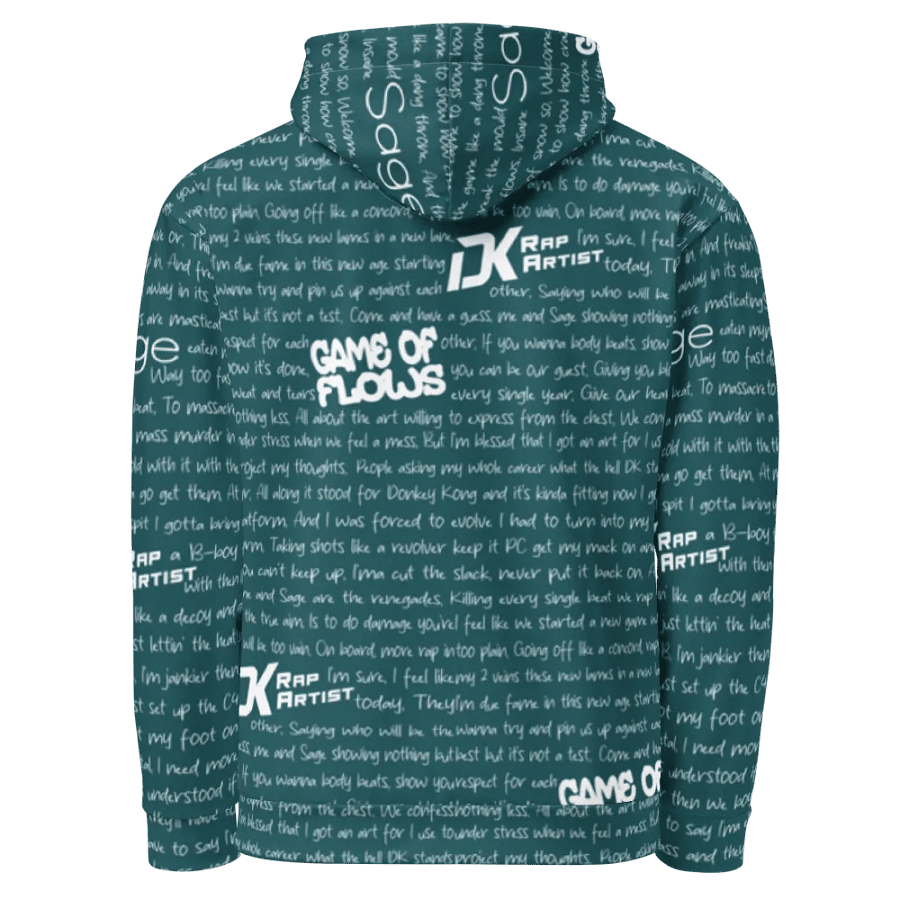 Game of Flows - DK Rap Artist & Sage - GREEN - Unisex Hoodie product image (4)