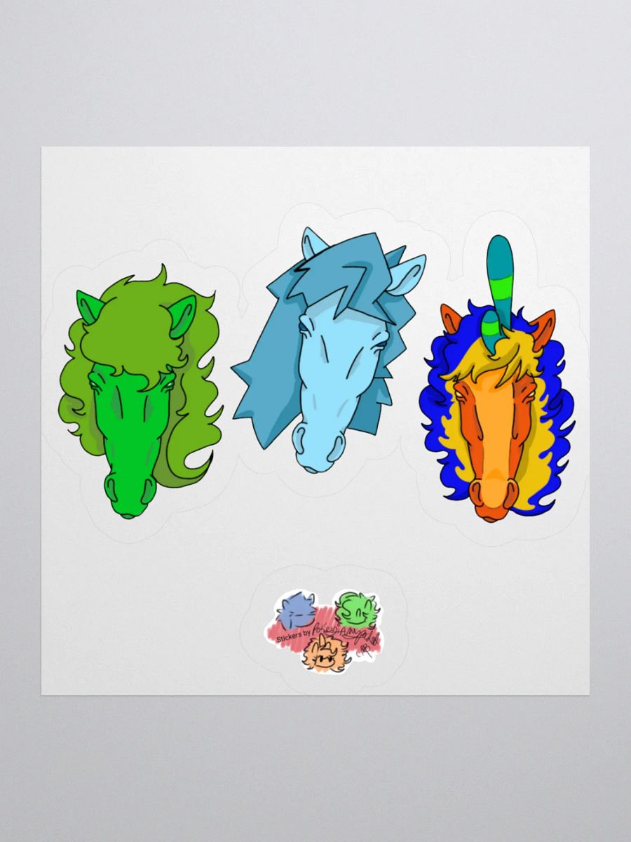 2025 My real pony trio sticker product image (1)