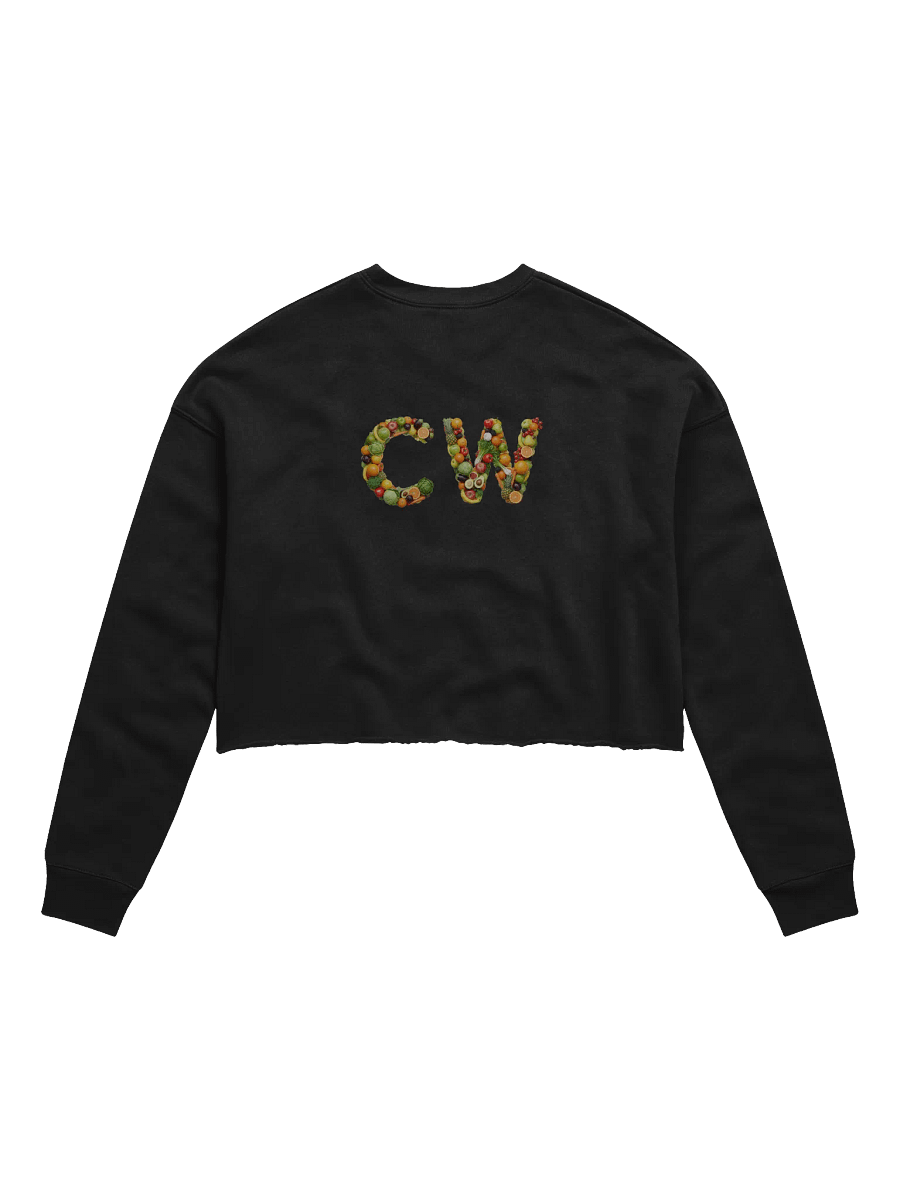 Whimsical Wave Veggie Crop Sweatshirt product image (4)