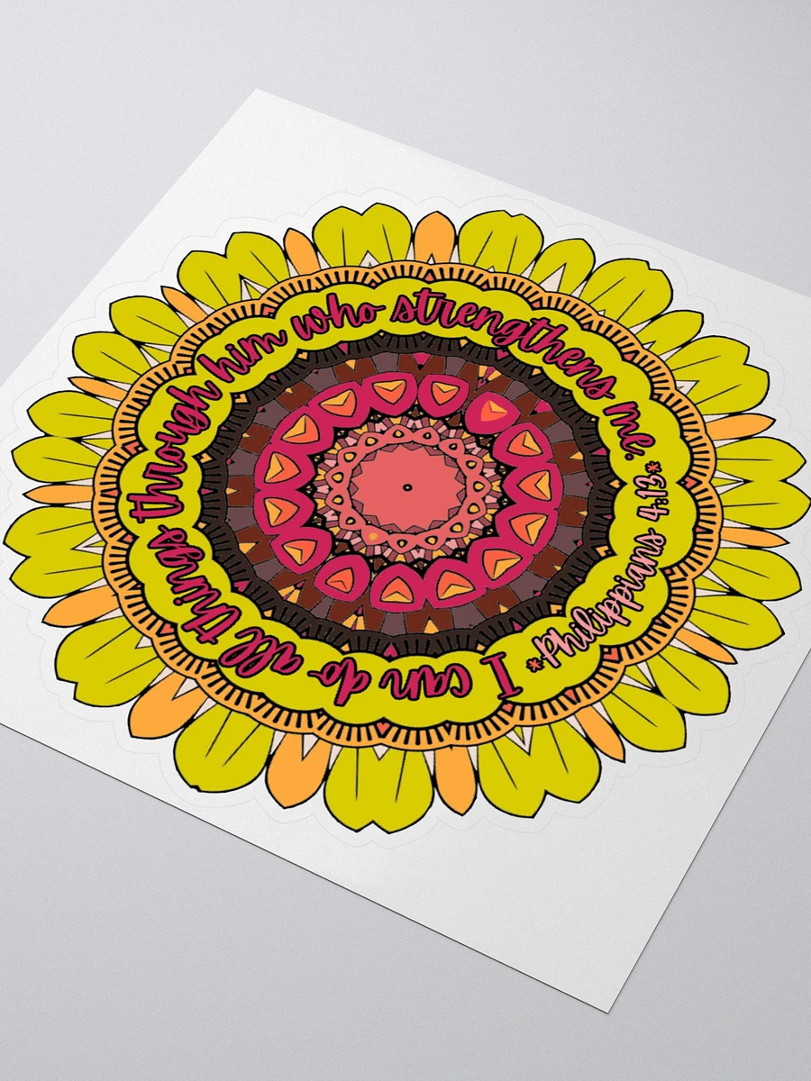 Philippians 4:13 Sunflower Sticker product image (3)