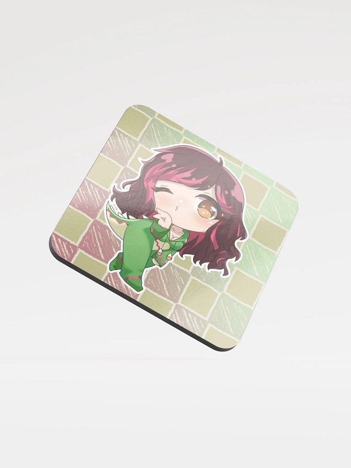 Chibisaurus Kisses Cork Coaster product image (1)