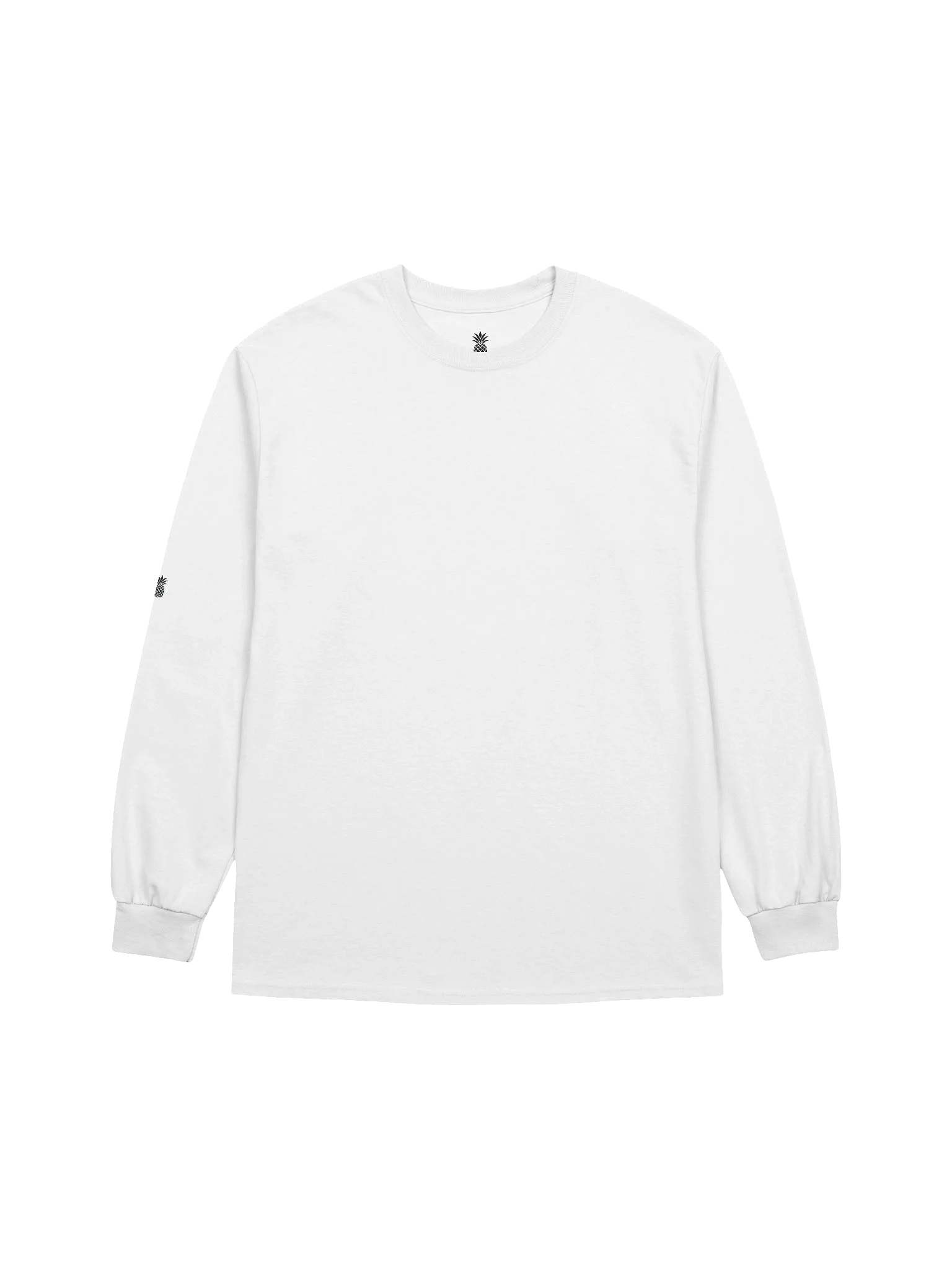 Boxy Fit Lucky Pineapple® Minimalist Long Sleeve Unisex Solid Color T-Shirt (White & Light Colors) product image (1)