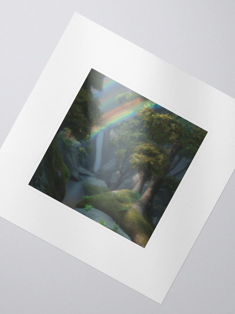 Galactic Wild Rainbow Waterfall Forest Omega Sticker product image (2)