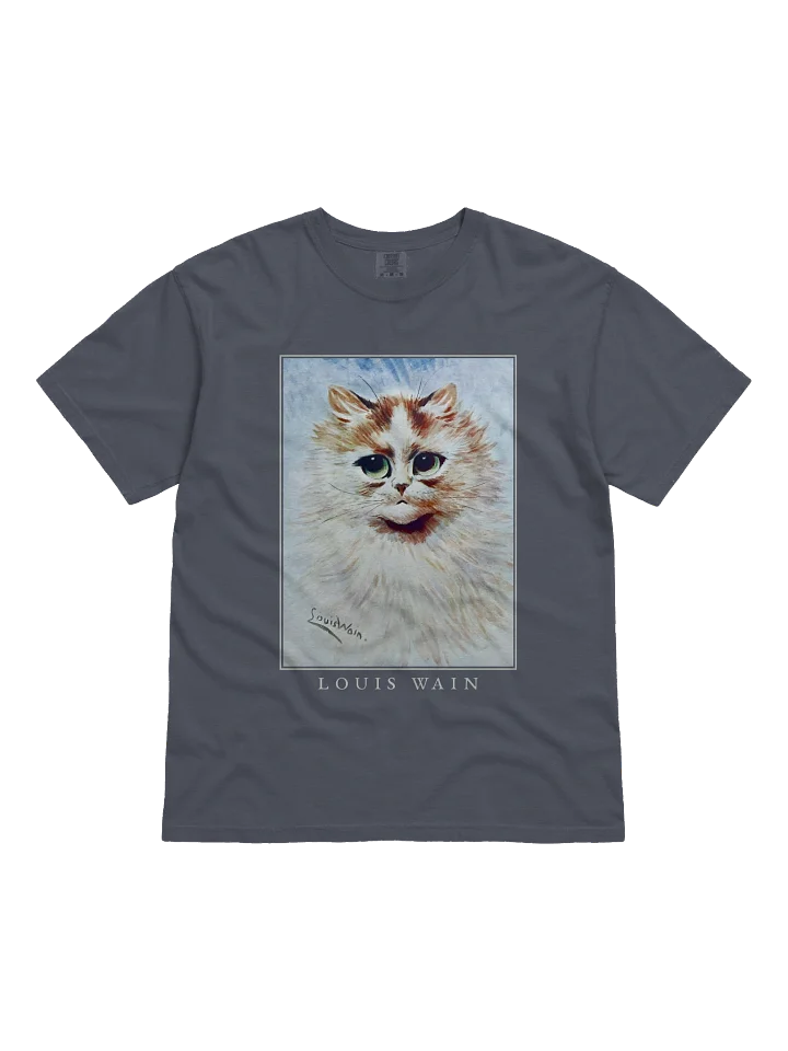 Louis Wain Fluffy Cat T-Shirt – Relaxed Fit Heavyweight Unisex Cotton T-Shirt product image (1)