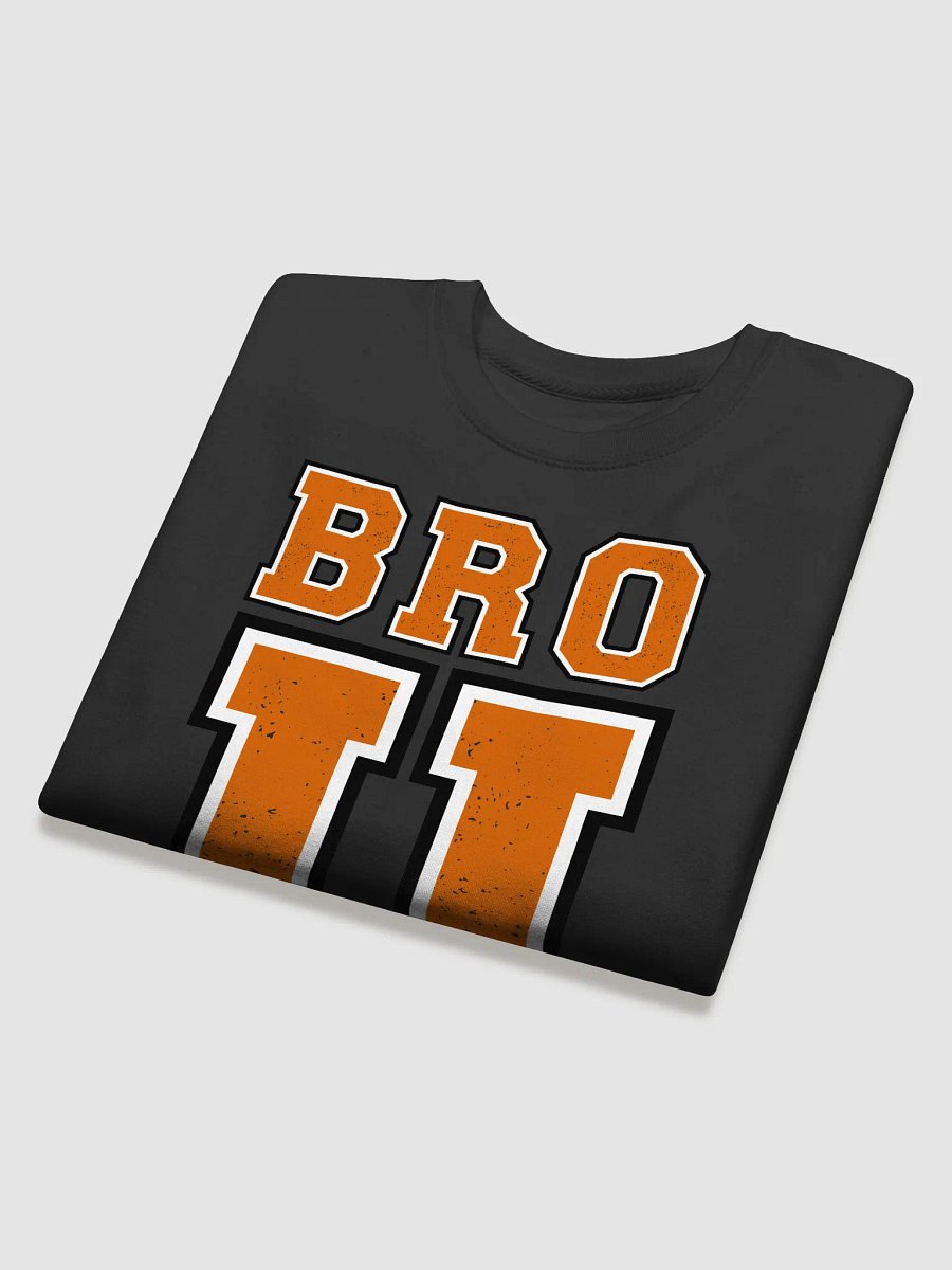 Bold 'BRO-U' Textured Sweatshirt product image (4)