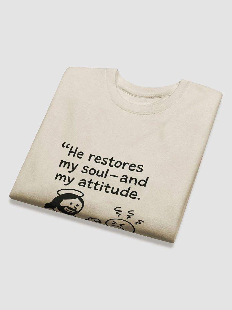 He Restores My Soul And My Attitude Sweatshirt | Psalms Sweatshirt| Sweatshirt for everyday use product image (4)