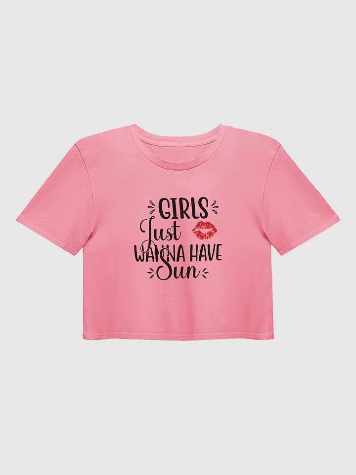 Girls Just Wanna Have Sun Crop Top Women's T-Shirt product image (3)