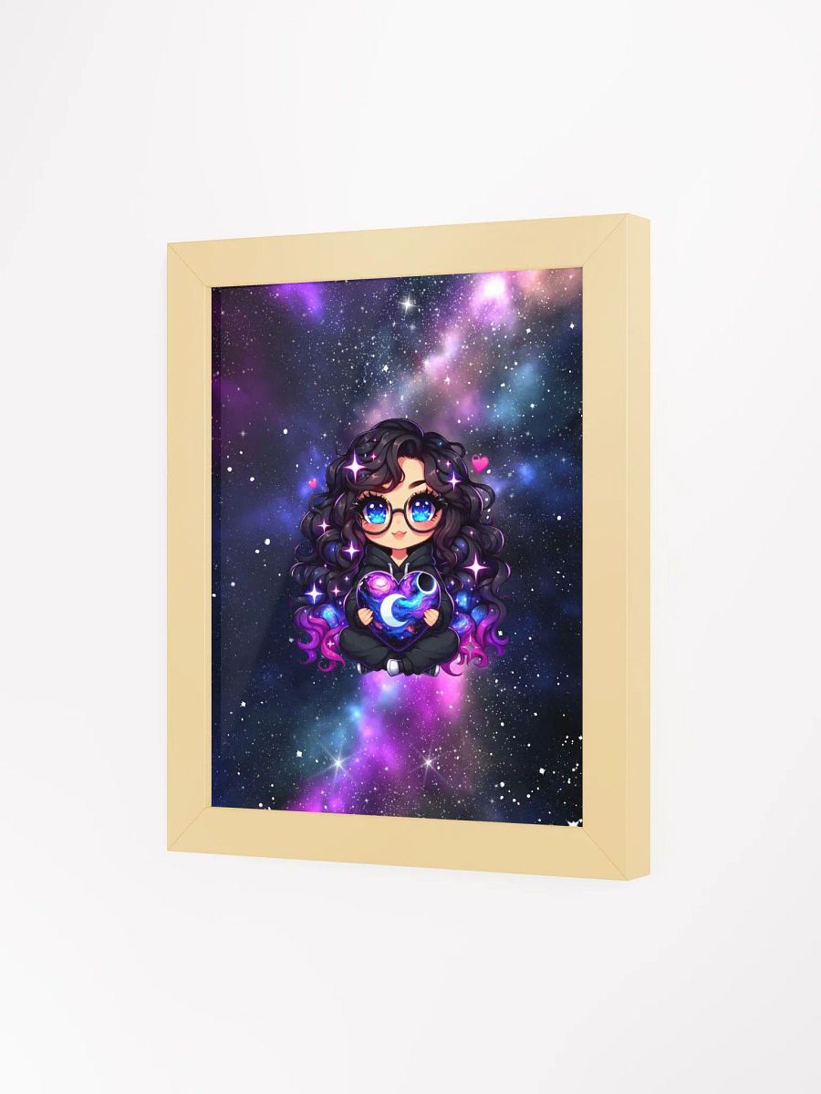 Chibi Tori Holding Heart Galaxy Poster Print in Frame product image (3)