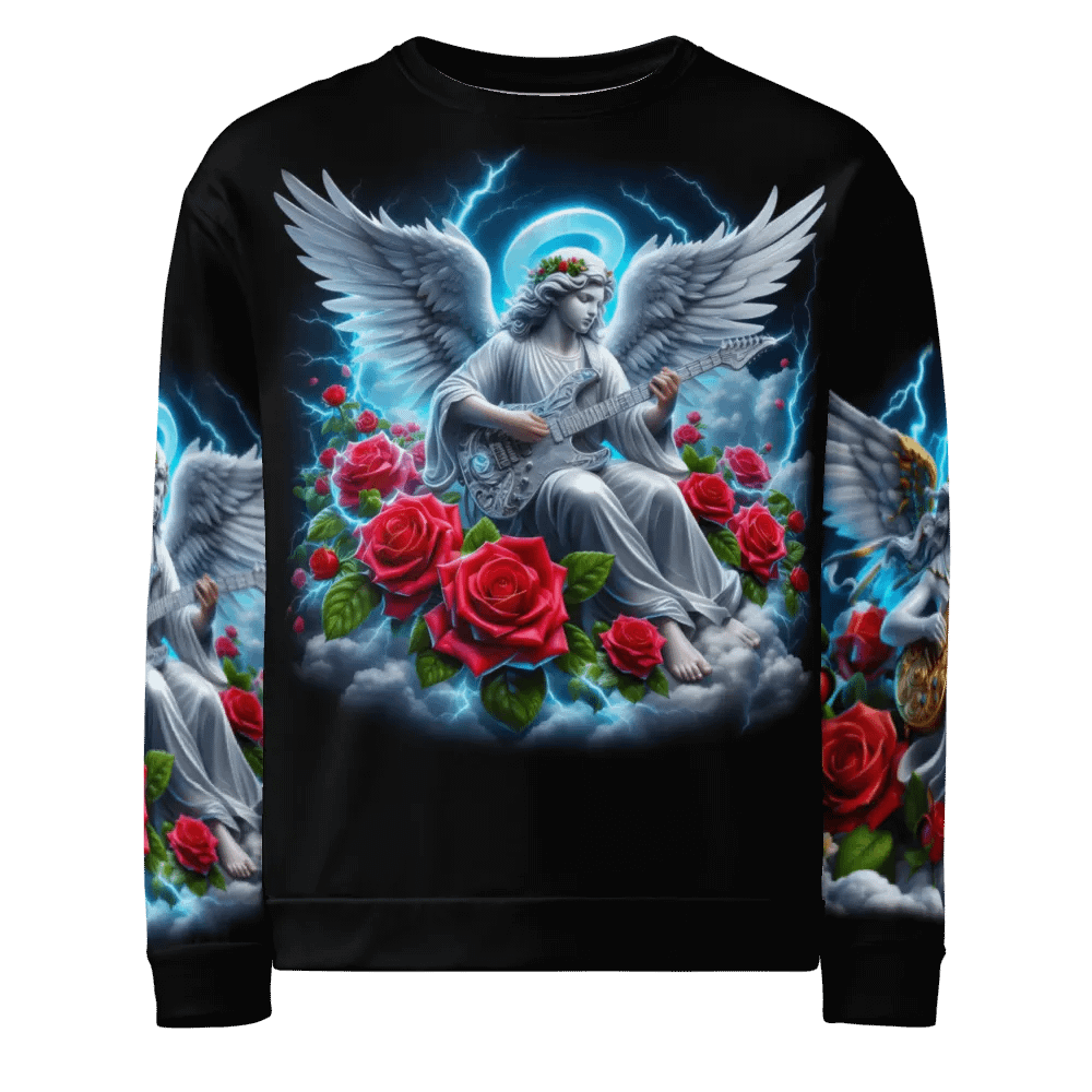 Angels making Music with a Guitar - All-Over Unisex Sweatshirt #20 product image (6)