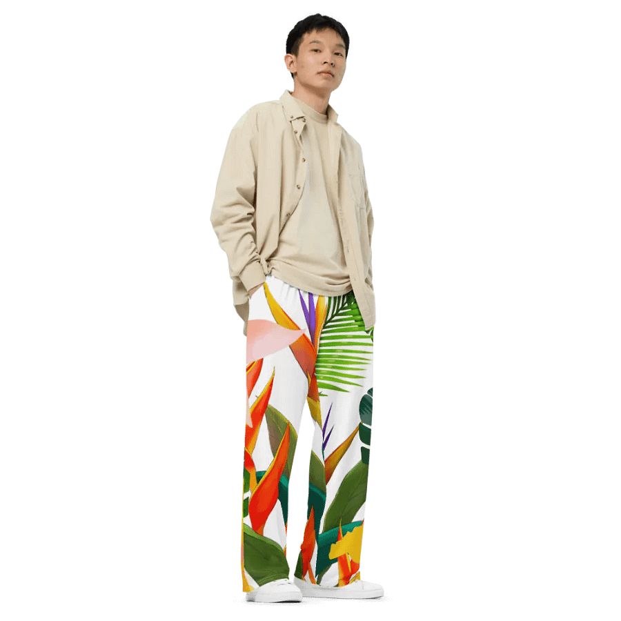 Tropical Paradise Unisex Wide-Leg Pants product image (8)