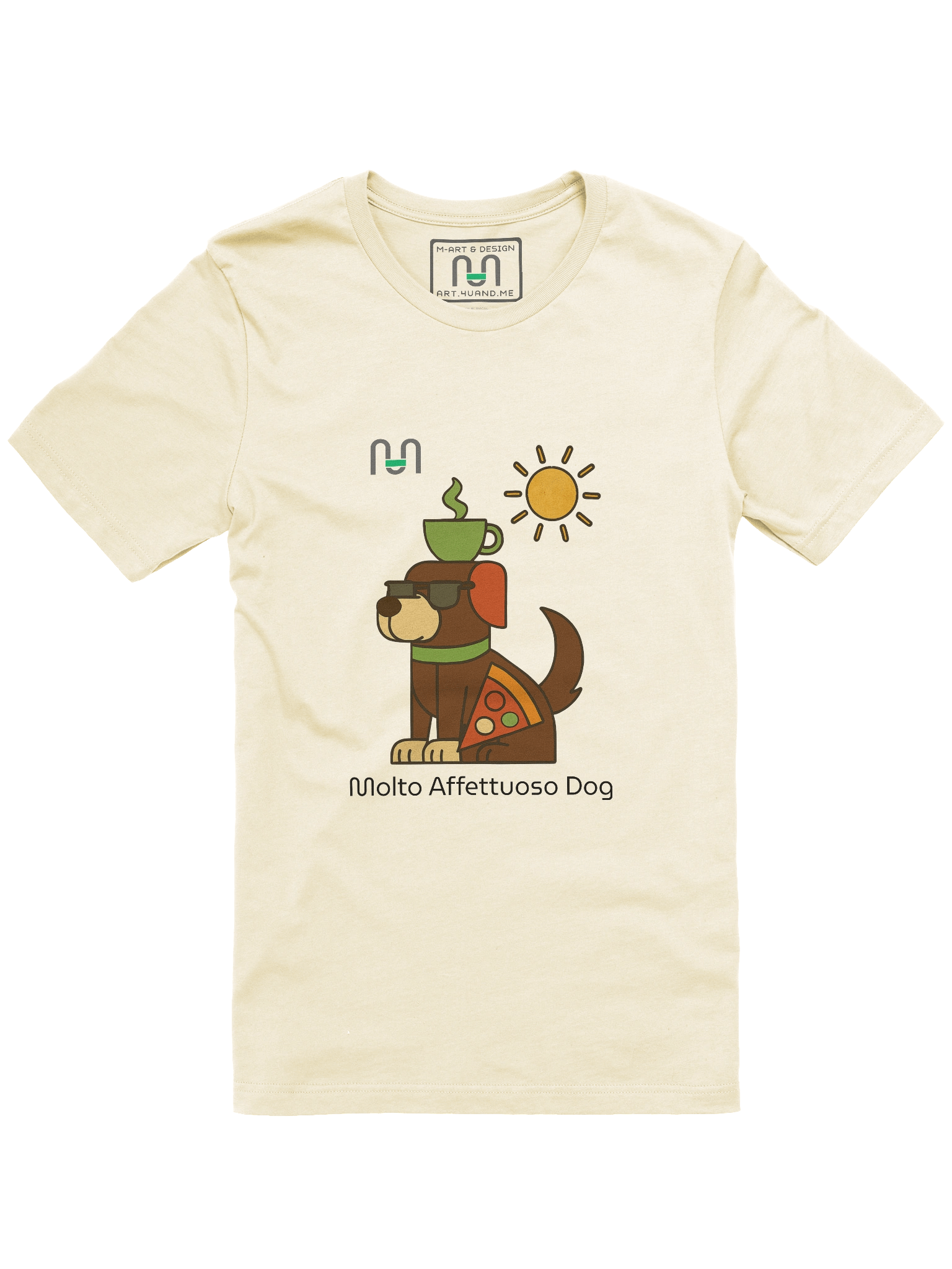 Espresso Pup Pizza Charm Tee – M Style - M-Art & Design product image (73)