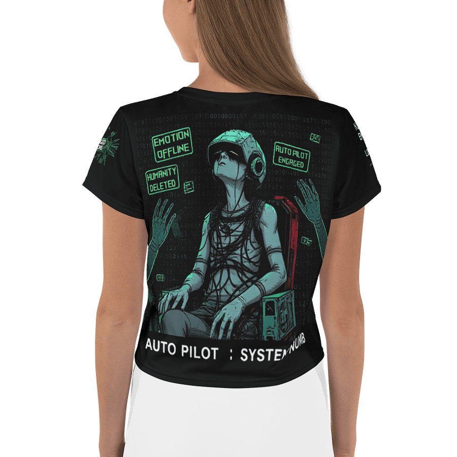 Living in Auto Pilot Crop Graphic Tee product image (2)