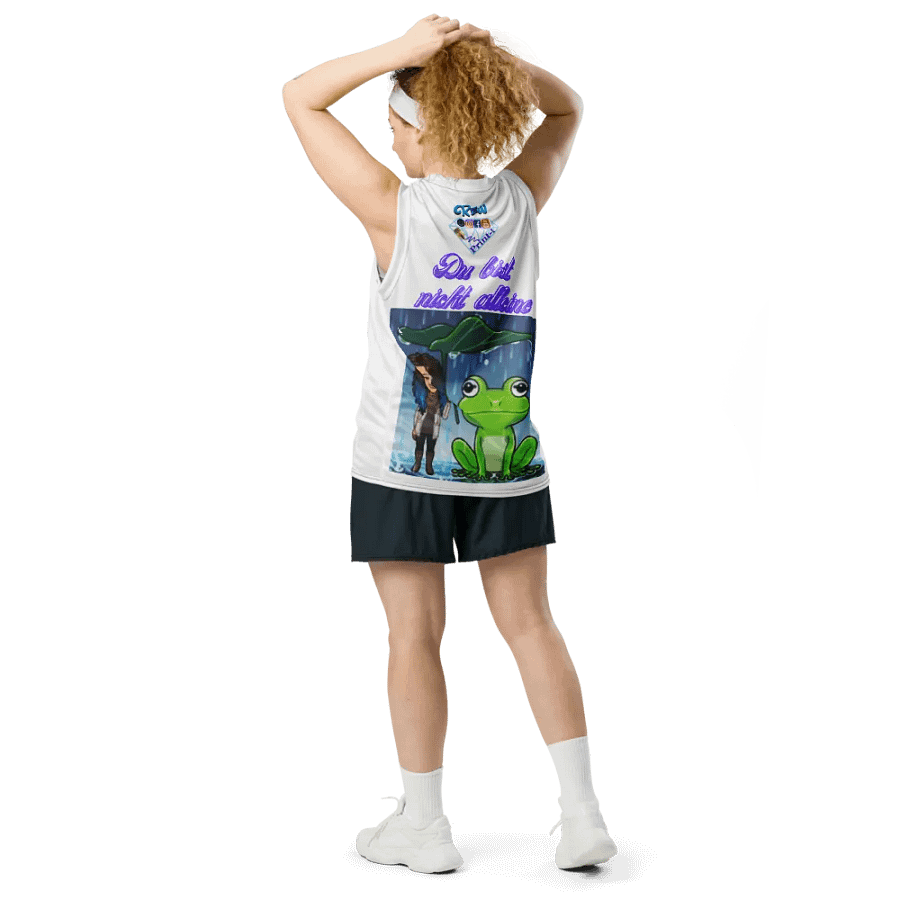 aus recyceltem Unisex-Basketballtrikot, Du bist nicht alleine product image (12)
