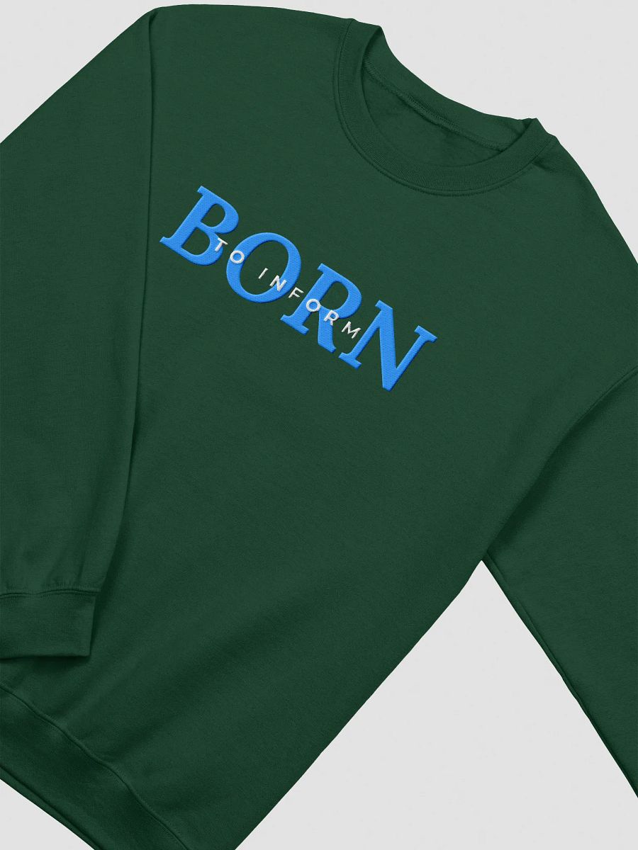 Born to Inform Manifestor Embroidered Sweatshirt (Blue) product image (1)