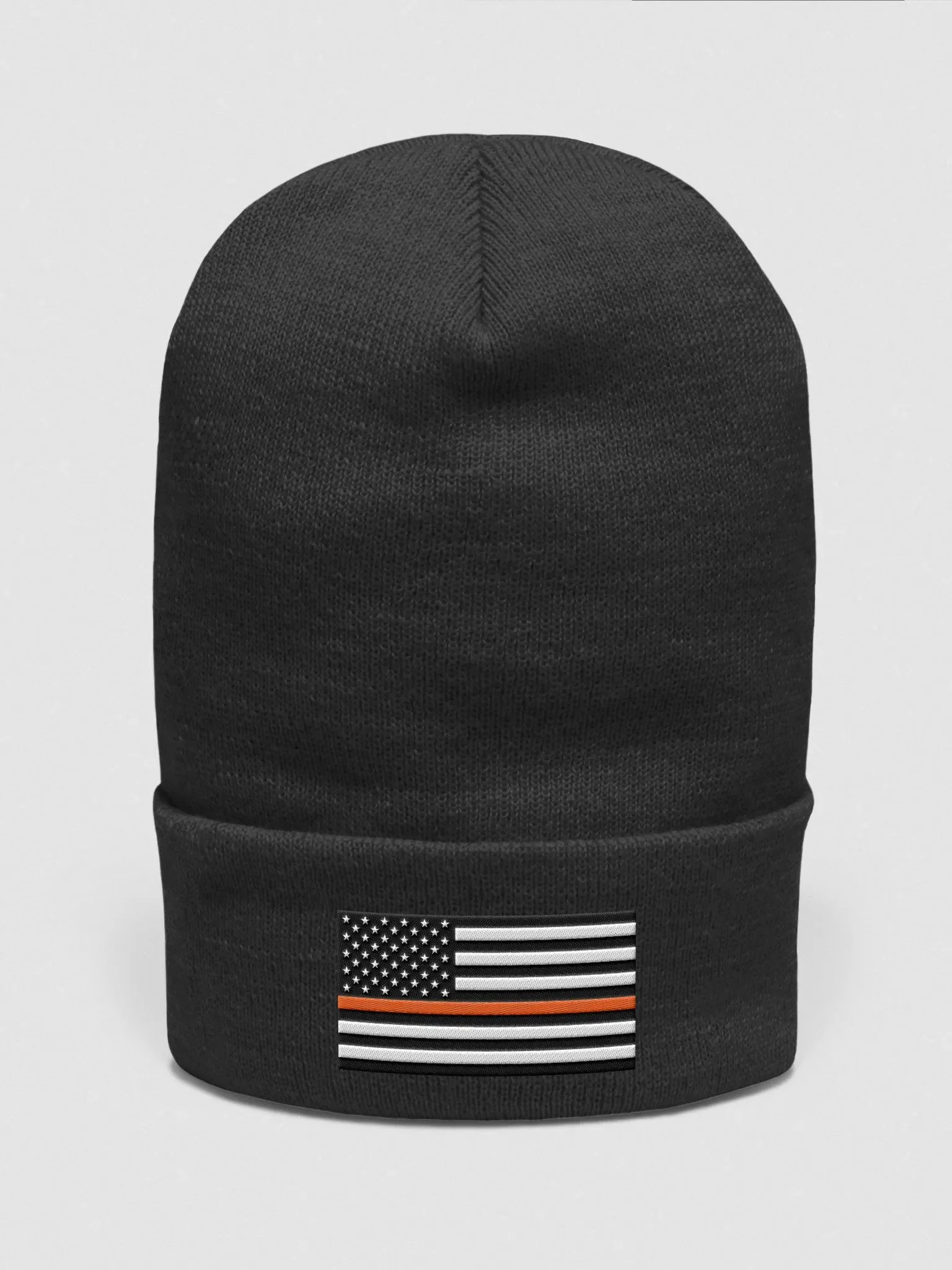 Orange Stripe American Flag Beanie product image (1)