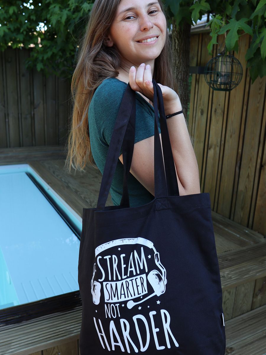 Stream Smarter Not Harder Tote Bag product image (1)
